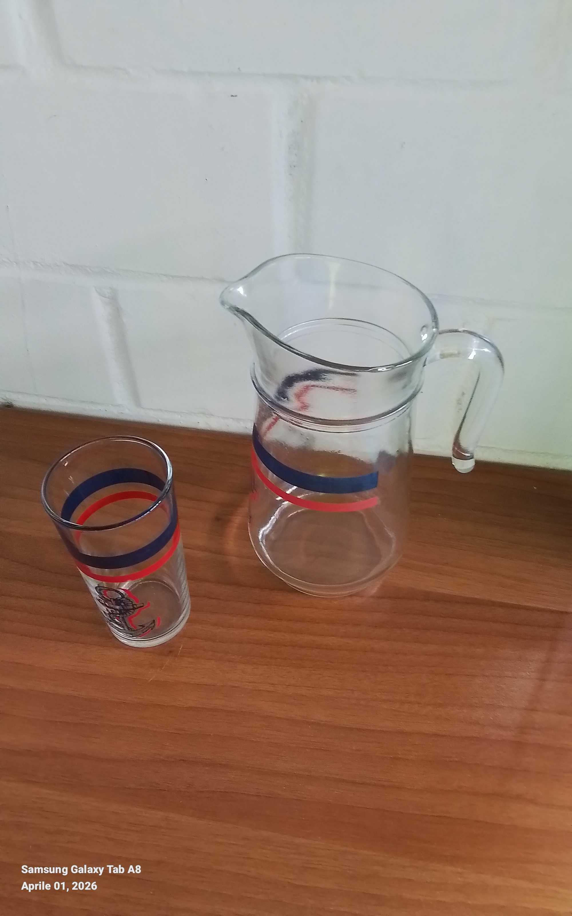 set n.5 bicchieri con caraffa